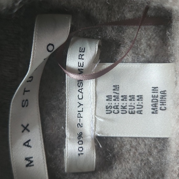 Max Studio Brown Cowl Neck Cashmere Sweater - Picture 4 of 6